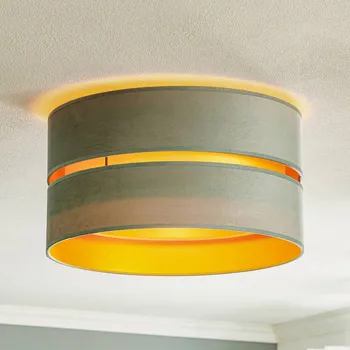 Duolla Stropní světlo Golden Duo Ø 40 cm mátově zelená/zlatá - Stříška - Ø 10 cm, výška 5 cm mátově zelená, zlatá 1 x 40 W - Doprava zdarma