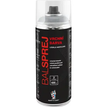 BALSPREJ vrchní univerzální akrylová barva ve spreji 400 ml, šedý světlý