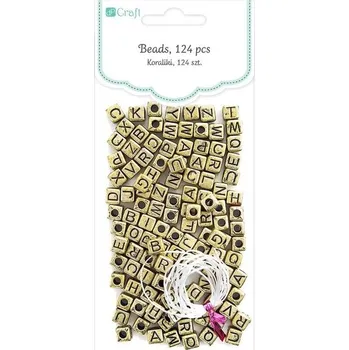 Set školních potřeb Koraliki literki czarne na złotej bazie 30g