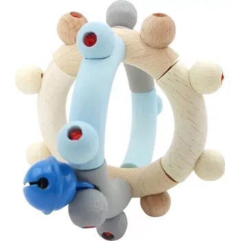 Hess dřevěné motorické chrastítko modré