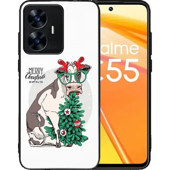 Vánoční dekorace VSECHNONAMOBIL 85412 MY ART Kryt s vánočním designem Realme C55 MERRY CHRISTMAS (074)