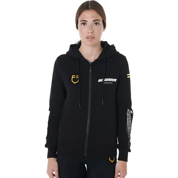 Dámská mikina EQUESTRO Mikina fleecová Scuderia Equestro, se zipem, dámská, černá M