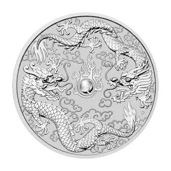 1 unce stříbrná mince Austrálie drak & drak 2019