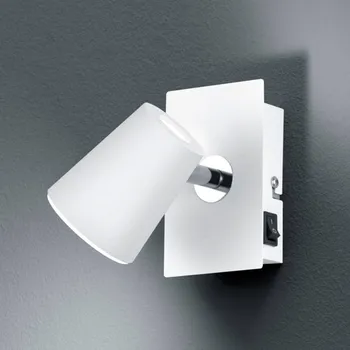 Lampička Trio Lighting Bílé nástěnné LED svítidlo Narcos s otočnou hlavou bílá, chrom 1 x 6 W LED - Doprava zdarma