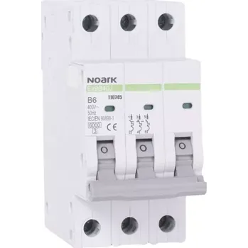 Jistič NOARK 110745 Ex9B40J 3P B6 Úzký instalační jistič 40,5 mm, 6 kA, char. B, 6 A, 3pól (Ex9B40J 3P B6)