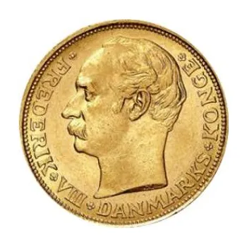 Sběratelství 20 koruna zlatá mince Dänemark Frederik VIII.