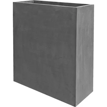Květináč Pottery Pots Venkovní květináč obdélníkový Jort Slim high XL, Grey (barva šedá), kolekce Natural, kompozit Fiberstone, d 91 cm x š 36 cm x v 102 cm, objem cca 334 l