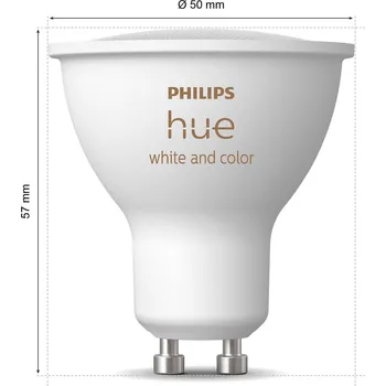 Lampička Philips Hue White & Colour Ambiance LED GU10 4,2 W, 2 balení - Doprava zdarma