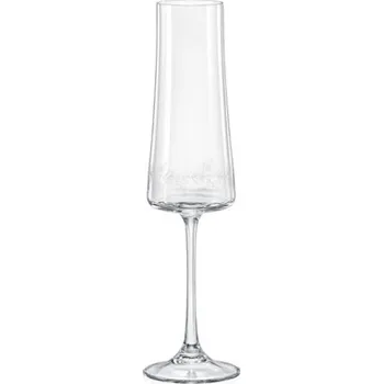 Vánoční dekorace Set šampusek s dekorem jmelí