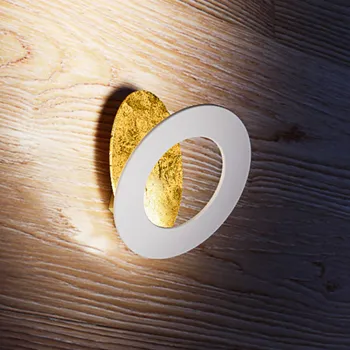 Lampička ICONE Vera LED nástěnné svítidlo 930 Ø31cm zlatá/bílá plátkové zlato, bílá LED 25,2 W celkem - Doprava zdarma