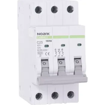Jistič NOARK 110793 Ex9B40J 3P C25 Úzký instalační jistič 40,5 mm, 6 kA, char. C, 25 A, 3pól (Ex9B40J 3P C25)