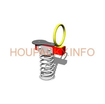 Dětská houpačka Vahadlová jednohoupačka na pružině VH101KR - červená