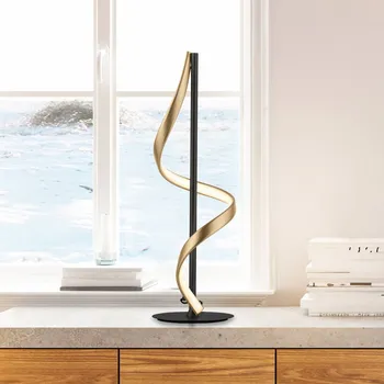 Lampička Q-Smart-Home Paul Neuhaus Q-Swing stolní lampa, antracit/mosaz - noha - Ø 13 cm, výška 5 cm; délka kabelu 180 cm antracit, mosaz LED celkem 10,5 W - Doprava zdarma