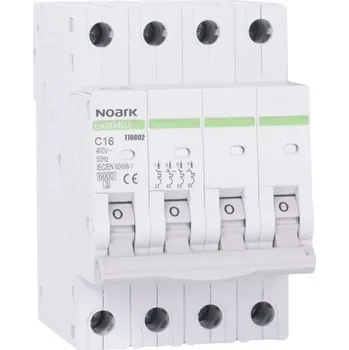 Jistič NOARK 110802 Ex9B40J 4P C16 Úzký instalační jistič 54 mm, 6 kA, char. C, 16 A, 4pól (Ex9B40J 4P C16)