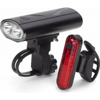 Cyklosvítilna Montis Zestaw akumulatorowych lampek rowerowych LED MT107 Zadní + přední světlo (sada) 270 lm