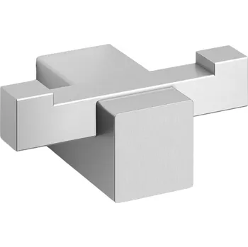 Držák na ručník Háček na ručník CARVO 6 cm, dvojitý, mat, nerezová ocel, Zack