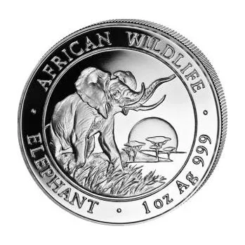 1 unce stříbrná mince Somálsko slon 2009