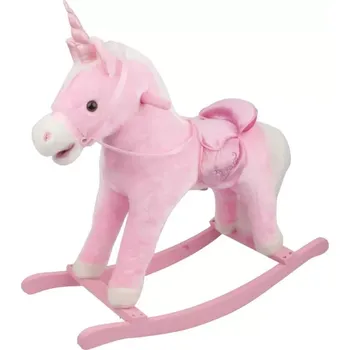 Houpací kůň Růžový houpací jednorožec se zvuky