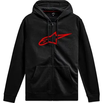 Pánská mikina ALPINESTARS mikina Ageless Zip Hoodie 3, černá/červená, vel. S