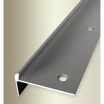 přechodová lišta Küberit 864 - F2 Imitace nerezi - schodová jednostranná hrana do 6 mm Délka lišty: 250 cm