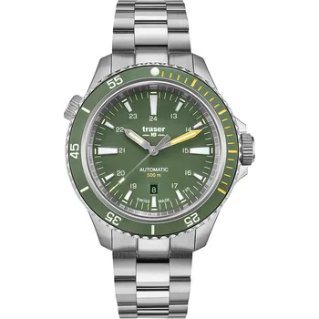 Hodinky Traser H3 110328 P67 Diver Automatic Green Mens Watch 46mm 50ATM