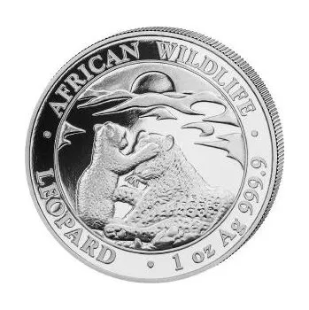 1 unce stříbrná mince Somálsko African Wildlife Leopard 2019