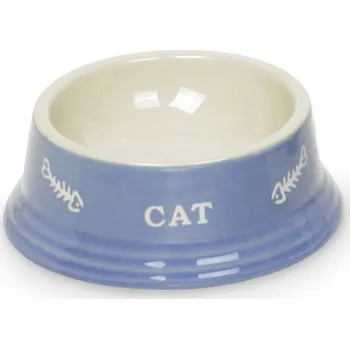 Miska pro psa Nobby Cat keramická miska 14 x 4,8 cm modrá 140ml Pěkná keramická miska pro kočky