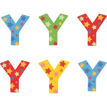 Dřevěná hračka Bigjigs Toys hvězdičkové písmenko Y