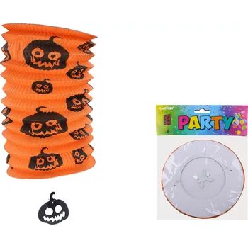 Party dekorace Wiky Lampion válec 15 cm Dýně