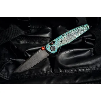 kapesní nůž ANV A100 BB - Elmax Core DLC, ZIRC-TI 3D Blue ANVA100-013-5