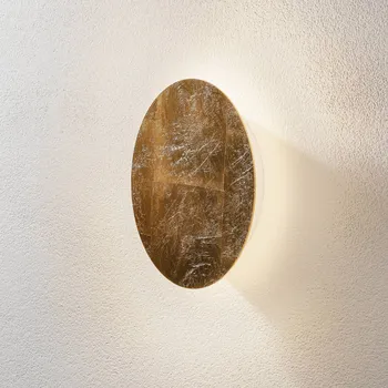 Lampička Escale Blade LED nástěnné světlo, zlatá, Ø 24 cm zlato strukturované LED celkem 9 W - Doprava zdarma