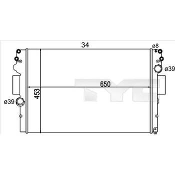 Chladič motoru Chladič, chlazení motoru TYC (715-0004-R)