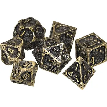 Příslušenství k deskovým hrám imago Sada kovových kostek - Dračí oko, barva měděná