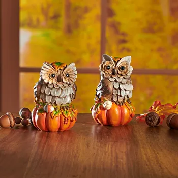 Dámské pantofle 3Pagen 2 sovy na dýni Výška každého z nich 9,5 cm