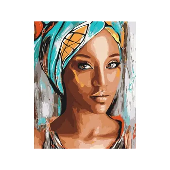 Art&Hobby Malování podle čísel AFRICAN WOMAN, na rámu, 40x50cm, 801022903