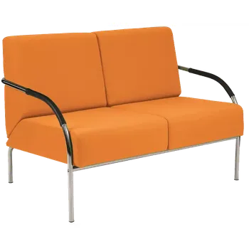Sedací souprava SPA 2 chrom, koženka AN 030 - koženka oranžová