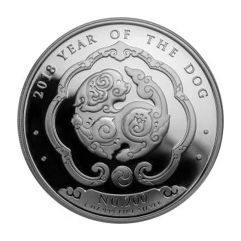 1 unce stříbrná mince Kingdom of Bhutan Lunar pes 2018