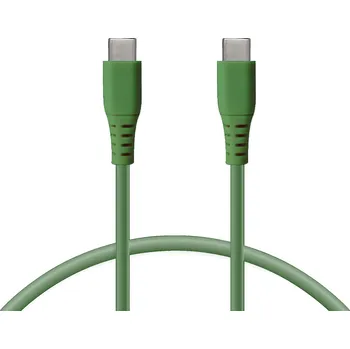 Datový kabel Ksix nabíjecí a datový kabel Dual USB-C, 1m Barva: Zelená