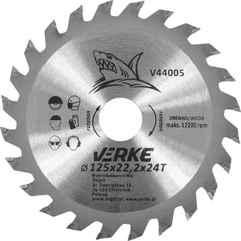 Pilový kotouč Vidiový kotouč 125mm*22.2mm*24T, Verke V44005