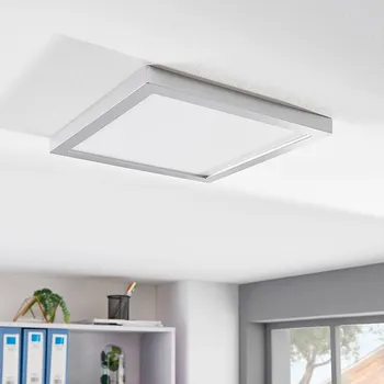 Lampička Arcchio Stropní svítidlo Solvie LED, stříbrné, hranaté, 30 x 30 cm stříbrná, bílá LED 20 W celkem - Doprava zdarma