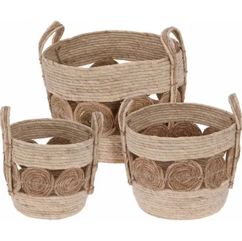 PROGARDEN Obal na květináč sada 3 ks pletený LUXOR KO-KR2002230