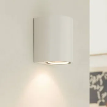 Venkovní osvětlení Venkovní nástěnné svítidlo Prios Tetje, bílé, kulaté, 10 cm bílá 1 x 10 W LED