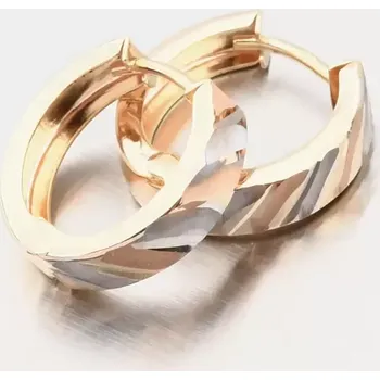 Náušnice Dámské náušnice zlato mix 585 kroužky 163P-122277