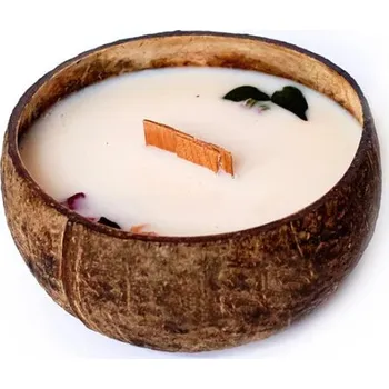Tropikalia Svíčka z kokosu - vůně Růže