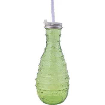 Sklenice Lahev z recyklovaného skla na pití, ORGANIC, 0,6 L zelená (balení obsahuje 1ks) (DOPRODEJ)|Vidrios San Miguel|Recycled Glass
