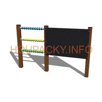 Dětský domeček Kreslicí tabule s počítadlem TK201KW - hnědá