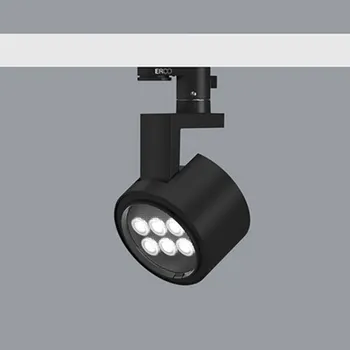 Lampička ERCO Parscan 230V bodové 12W flood 940 černá - hlava reflektoru - Ø 11,4 cm, výška 7,5 cm nikl, bílá LED celkem 12 W - Doprava zdarma