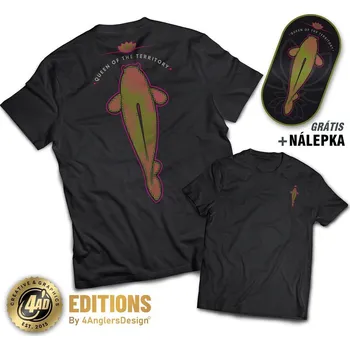 Samolepící dekorace 4anglersdesign Tričko Queen Of The Terriitory - Dětské 12-13 roky