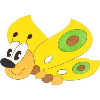 DoDo Dřevěné dekorace Střední dekorace Motýl žlutý