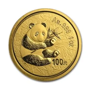 Sběratelství 1 unce zlatá mince China Panda 2000